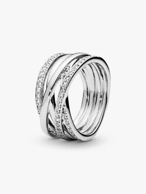 Pandora Sparkling & Polished Lines Ring